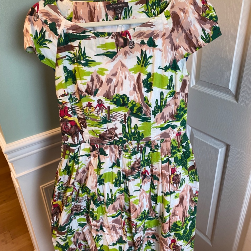 Emily and Fin Cowboys Western Claudia Dress, Size M